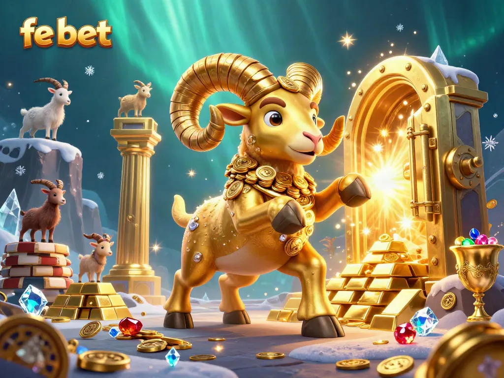 Experience thrilling betting action with fe bet amidst shining treasures and animated casino elements.