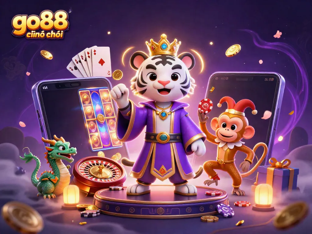 Engage in exciting gambling with go88 chính chủ showcasing a vibrant casino atmosphere.