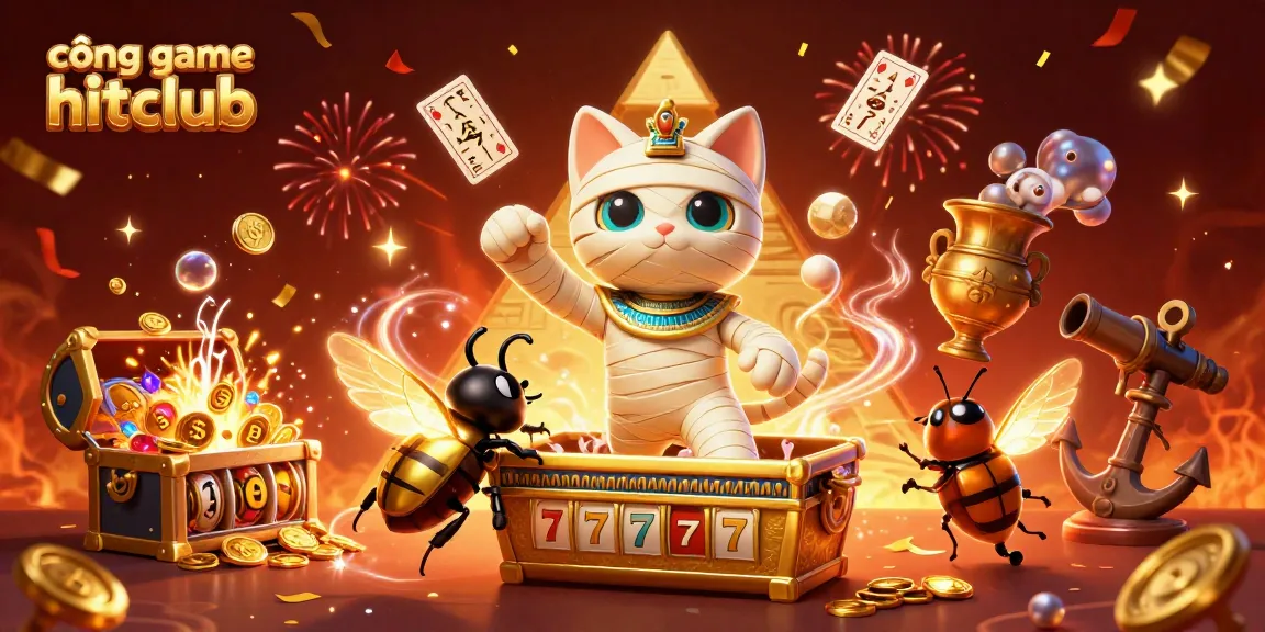 Experience thrilling games at cổng game hitclub with a vibrant pyramid casino scene.